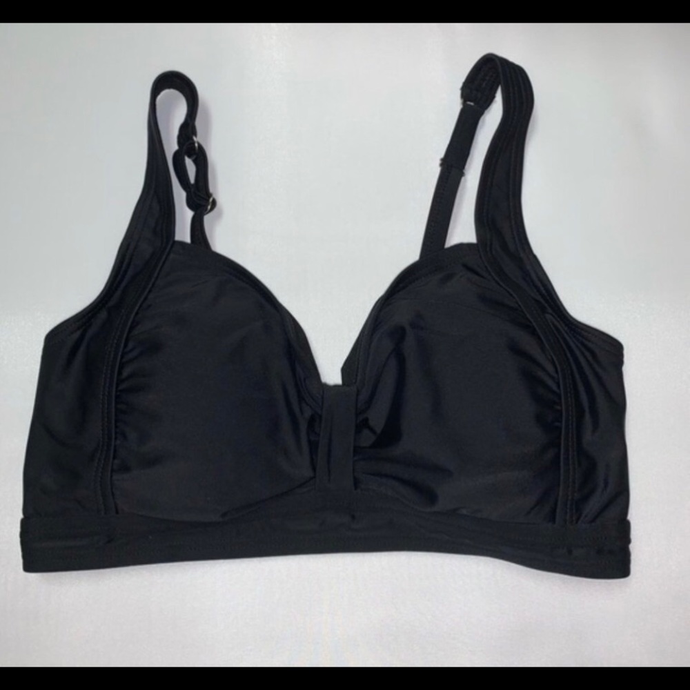 NWOT Ellos black bikini top size 12
